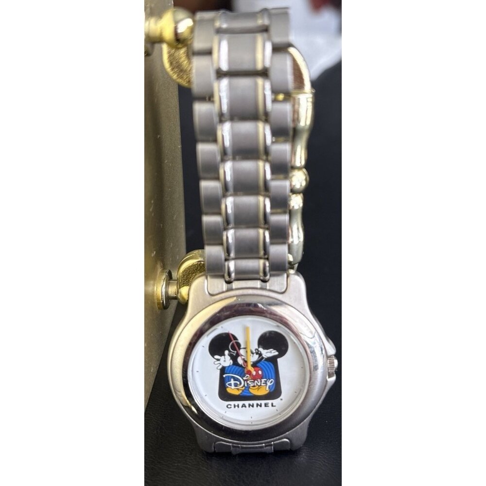 Walt Disney Watch vtg Disneyland wristwatch Mickey Mouse Channel Needs Battery